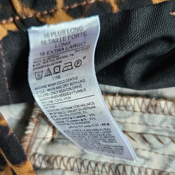 Old Navy Harper Pant, leopard print, brown and black sz 16 Plus Long - Picture 3 of 5